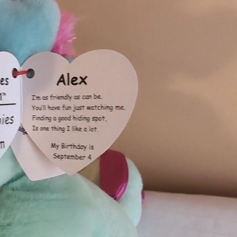 NWT Ty Beanie Bellies Mint Plush Toy Alex - Picture 3 of 9